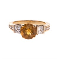 A Lady's Citrine Ring in 14K Gold