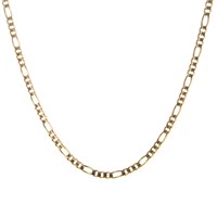 A Hefty Figaro Chain in 14K Gold