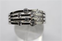 Sterling Silver Ring with Cubic Zirconias