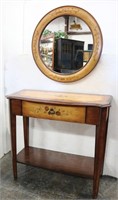 Like New Tole-Painted Console Table & Mirror