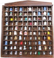 Collection of (100) THIMBLES in Display Case