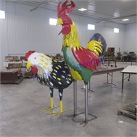 Large Yard Art tin  Rooster
