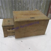 Wood box with side box