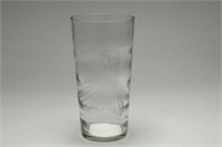Art Deco-Style Etched Crystal Vase