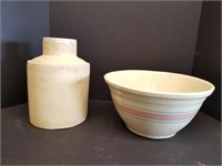 B9- CROCK PITCHER AND BOWL