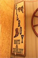 Wooden Gilroy Sign