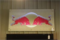 Pink Red Bull Metal Sign