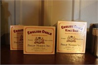 3 English Oval Packs of Cigarettes