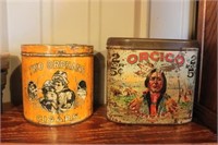 1 Orcico & 1 Two Orphans Cigar Tins