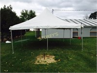 20' x 20' Tent w/ White or Yellow Stripe Top