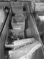 BOX OF SPRINGS, CLAMPS, BUTTERFLY BOLTS