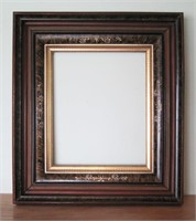 Antique 19th Century Faux Painted Walnut Frame