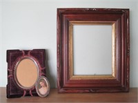 Four Antique Victorian Walnut & Oak  Frames