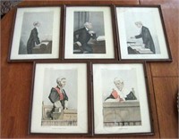 Five Antique Vanity Fair Prints 1893-1904