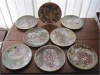 8 Alice in Wonderland Limoges Collector Plates