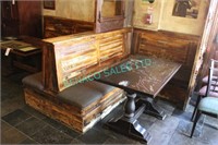 LOT, CONTENTS OF WOOD BOOTHS & DOORS IN PHOTOS