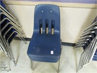 (4) ASSORTED STACKING CHAIRS COMPOSITE- BLUE