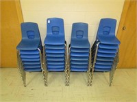 (30) STACKING CHAIRS-COMPOSITE-BLUE