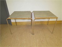 (2) WOODEN TOP TABLES 30"X30"