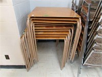 (10) - STACKING TABLES 30" x 30"