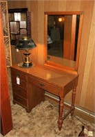 42" maple desk/vanity with mirror