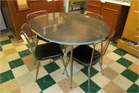 Retro 51" extension table with 4 chairs