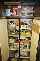 Lot, 2 cabinets full of hardware, wire, heater,