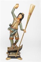 Italian Carved & Gilded Wood Gondolier Torchiere