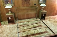 55" headboard and footboard with bed rails and