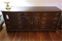 Ethan Allen mahogany triple dresser