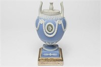 Wedgwood Jasperware Neoclassical Urn, Tri-Color