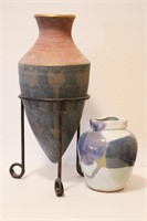 (2) Pottery Vases