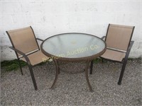 Outdoor Round Table w/ 2 Chairs