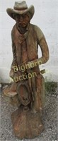 Concrete Cowboy Statue Approx. 47" tall