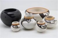 (6) Native American Pottery Bowls