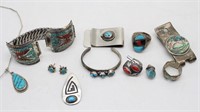 Collection of Old Pawn & Turquoise Jewelry