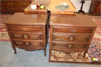 2pc French 3 Drawer Chests