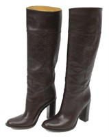 GUCCI CHOCOLATE BROWN GUCCISSIMA HIGH BOOTS