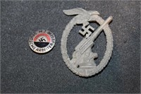 German Hitler Youth Badge and Luftwaffe Flah