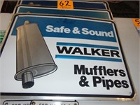 3 Walker Mufflers Metal Signs