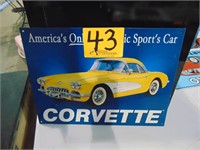 16 x 12 Tin Corvette Sign