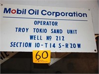 24 x 12 Mobil Oil Porceline Sign