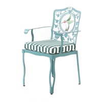 Contemporary painted metal armchair