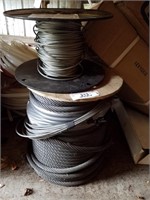 Spools of wire braided cable
