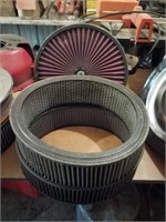 two reusable air filters with air filter lid