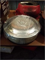 14in by 3in air filter with chrome cover