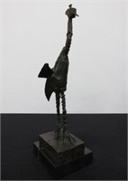 "THE CRANE" AFTER PICASSO BRONZE FIGURE