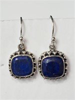 Sterling Silver Lapus Lazuli Earrings