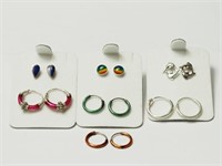 7 pairs of Sterling Silver Assorted Earrings