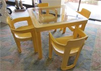 RARE - SYROCO PLASTIC DINING SET IN YELLOW